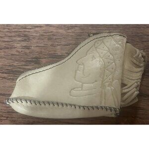 Cowboy White Leather Baby Boots Zip Up Causal